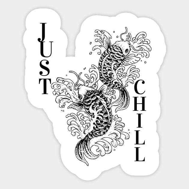 Just chill Sticker by Rickido